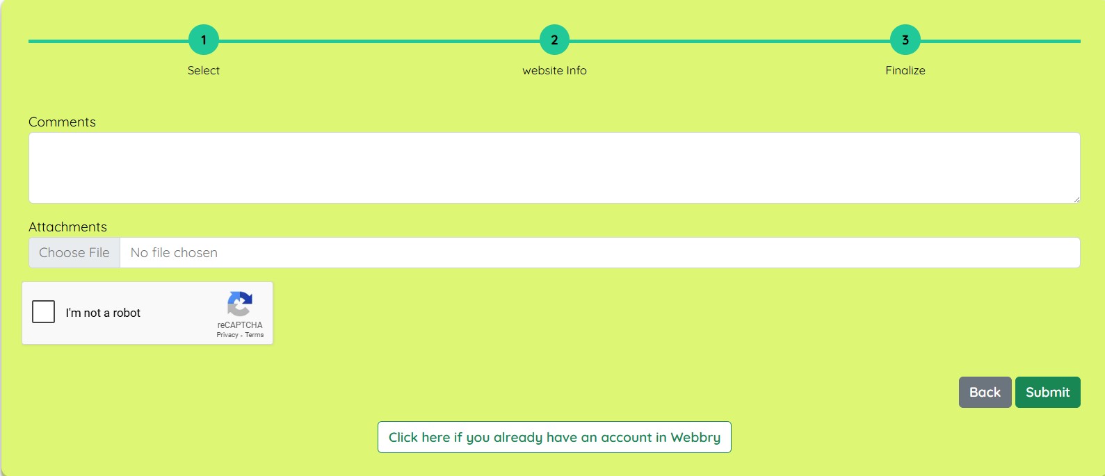 Step 2: Upload your Word document and screenshots to the form.