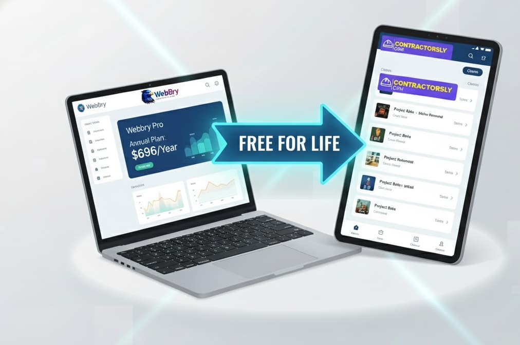 Webbry Pro Plan + Contractorsly Free for Life Integration